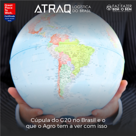ATRAQ Logstica O G20, realizado no Rio de Janeiro nos dias 18 e 19 de novembro no MAM, reuniu 55 delegações de 40 países e 15 organismos internacionais para discutir políticas econômicas globais. O evento...