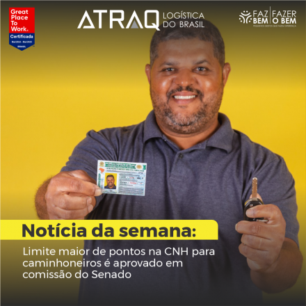 ATRAQ Logstica A Comissão de Infraestrutura (CI) aprovou, na última terça-feira (29/04), o projeto de lei (PL 2.720/2022) que altera o Código de Trânsito Brasileiro (CTB) para aumentar a pontuação...