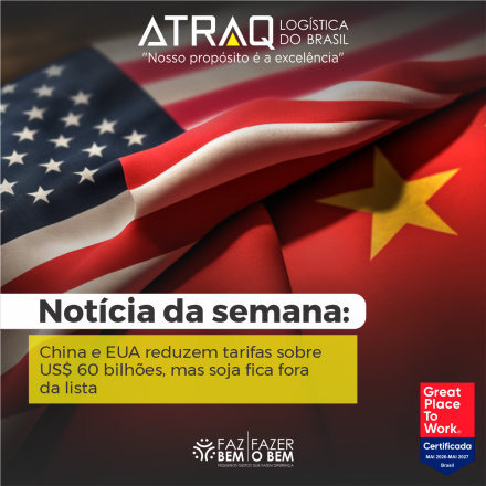 ATRAQ Log�stica China e Estados Unidos acordaram a redu&ccedil;&atilde;o de tarifas sobre cerca de US$ 60 bilh&otilde;es em mercadorias, incluindo produtos agr&iacute;colas. A Casa Branca divulgou uma lista com mais de 1.600 itens considerados...