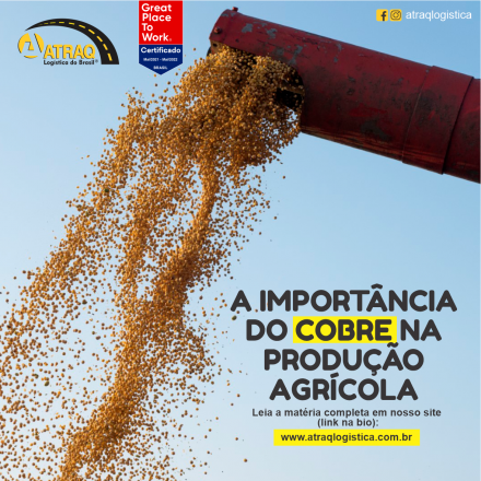 ATRAQ Logstica O cobre é um dos elementos necessários para o crescimento, desenvolvimento e reprodução das plantas. Seu excesso ou sua falta podem causar danos sérios à sua lavoura. Por isso, estar...