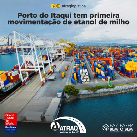 ATRAQ Logstica O Porto do Itaqui movimentou, neste mês, a primeira carga de etanol anidro de milho, biocombustível usado na composição da gasolina. Um volume de 440 metros cúbicos dessa carga, originária...