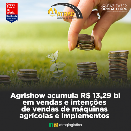 ATRAQ Logstica A Agrishow 2023 foi um grande sucesso, reunindo mais de 800 expositores nacionais e internacionais do setor agrícola em Ribeirão Preto, São Paulo. Durante o evento, os visitantes puderam conferir as...